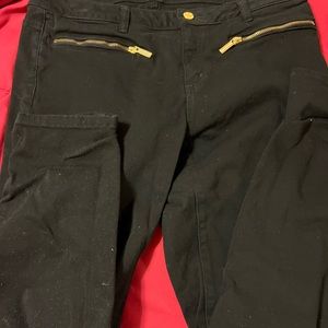 MK Black jeans skinny jeans 14W almost new,front zippers on pockets